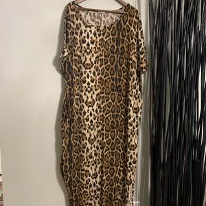 Animal print long dress